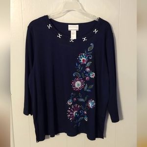 Alfred Dunner Long Sleeved Women's Top